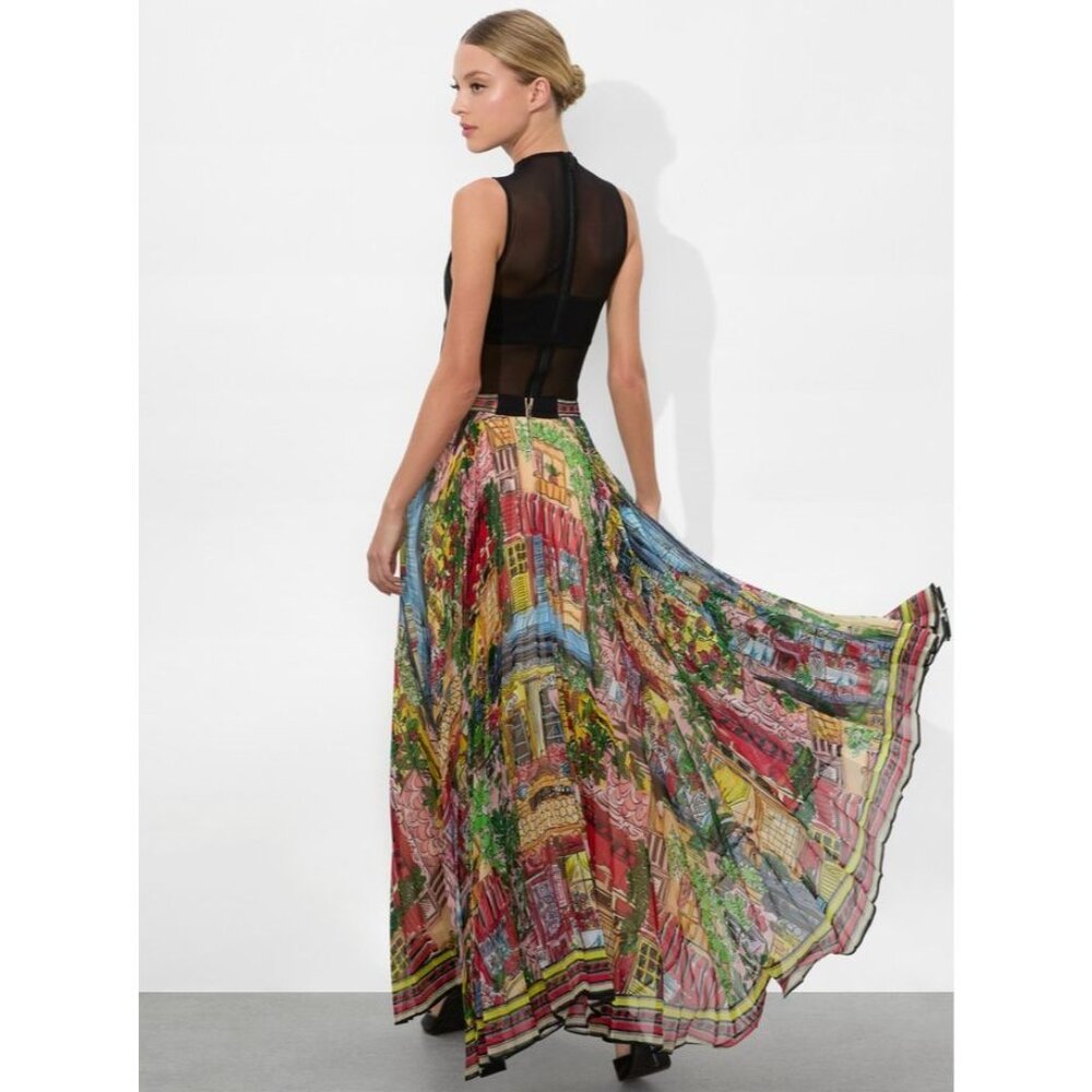 Alice + Olivia Katz Vacation Dreams Pleated Maxi Skirt 2 NWT $550 - Picture 2 of 10